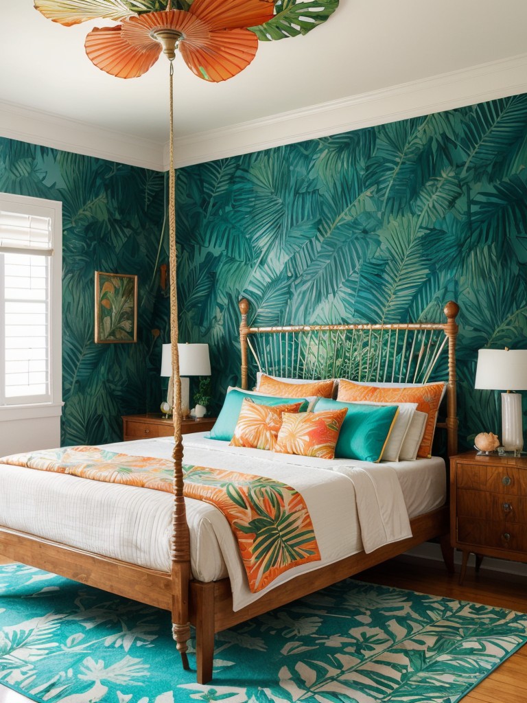 Bring Art Deco Glam to Your Bedroom with Tropical Vibes