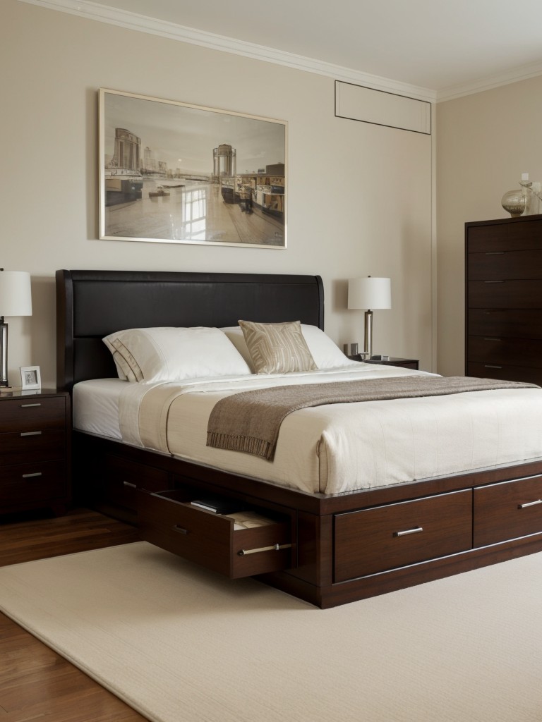 Maximize Apartment Space with Art Deco Bedroom Design!