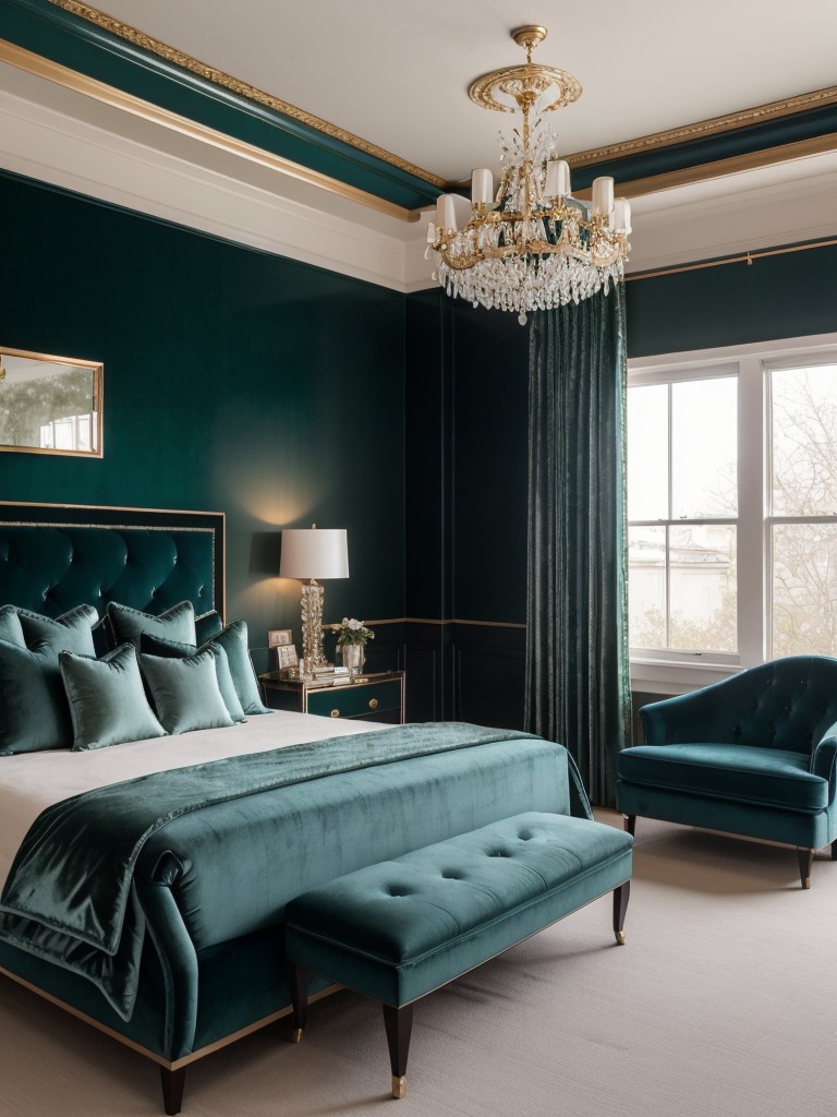 Opulent Jewel Tones: Create a Luxurious Apartment Bedroom