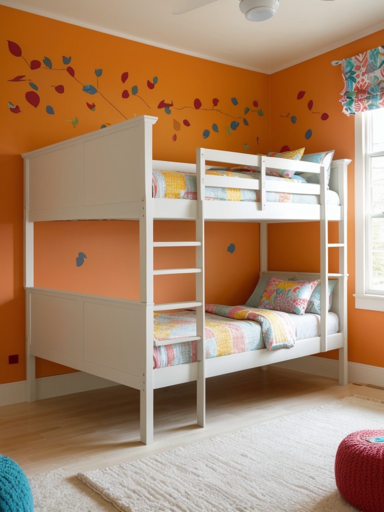 Playful & Vibrant Kids' Bedroom: Brighten up the space with primary colors & interactive decor!