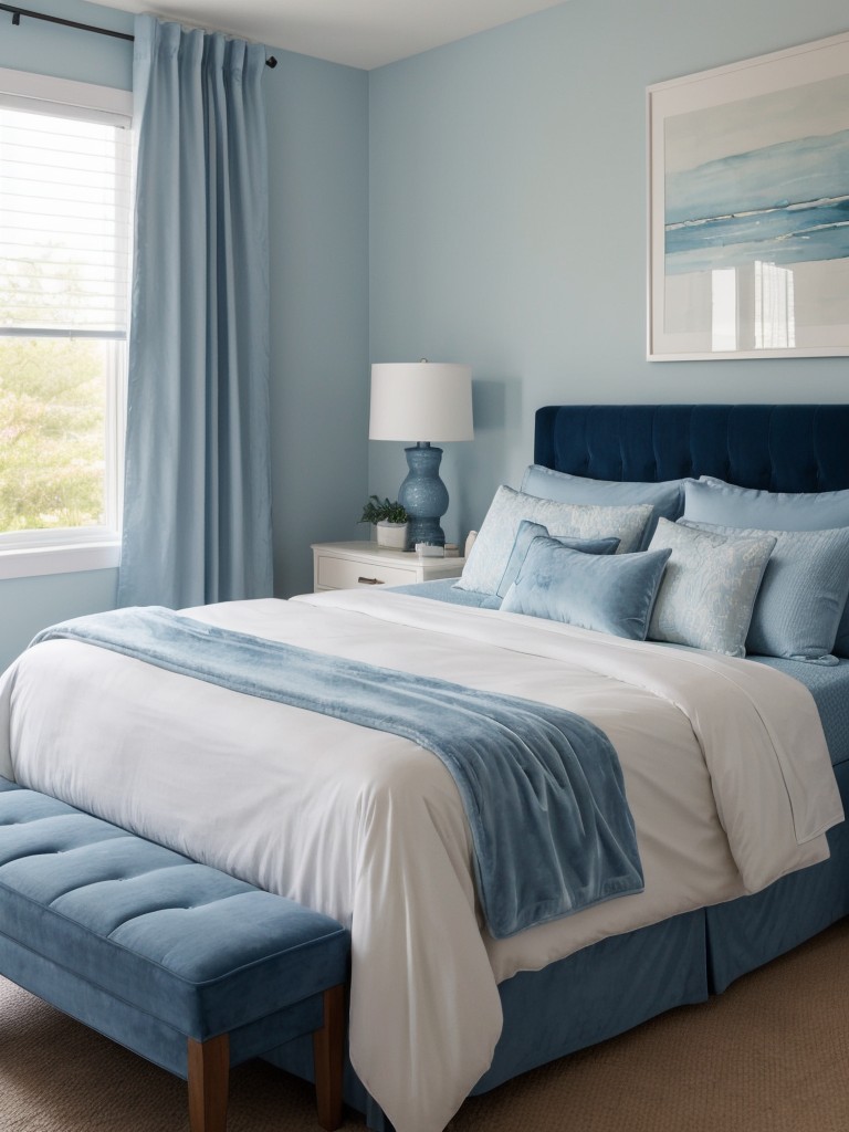 Serenity in Shades of Blue: Dreamy Bedroom Inspiration for Your Apartment