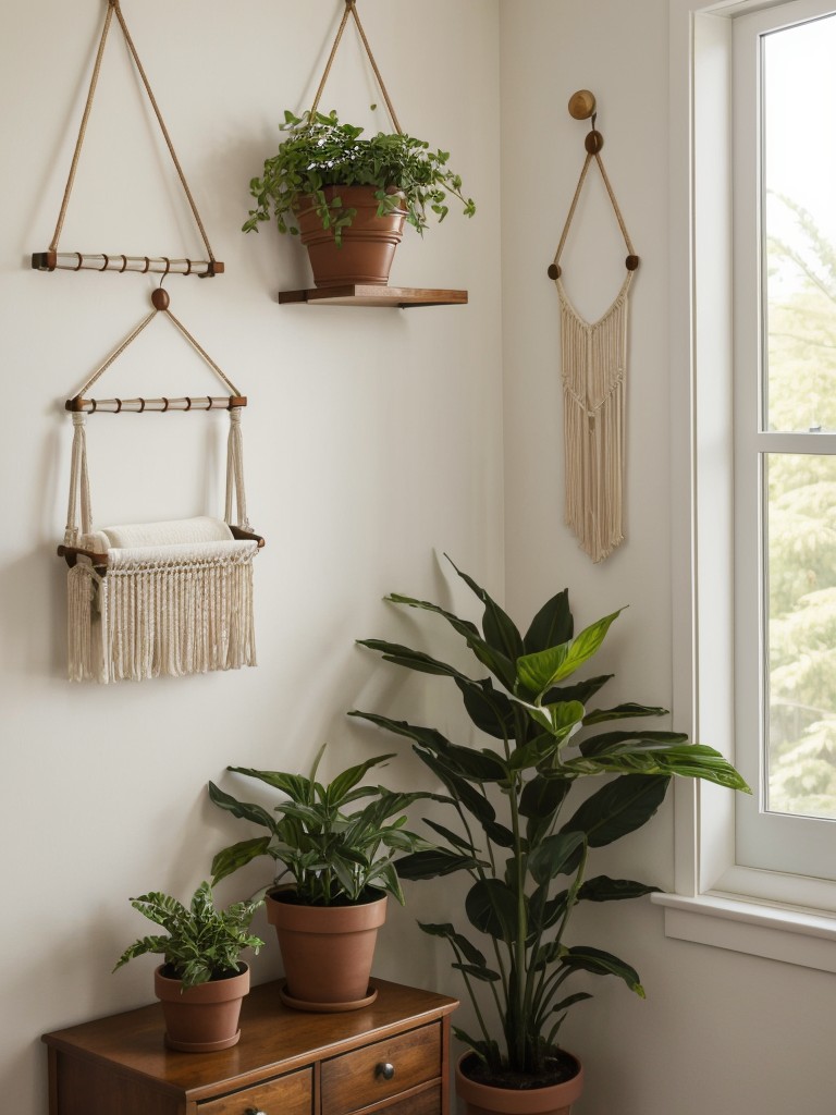 Vintage Modern: Art Deco Bedroom with Greenery & Macrame