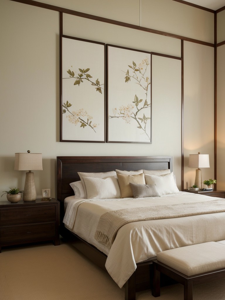 Tranquil Asian Bedroom Decor with Nature-inspired Touches