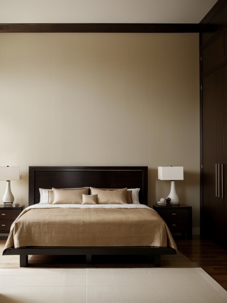 Create an Asian-inspired bedroom oasis with clean lines and natural finishes!