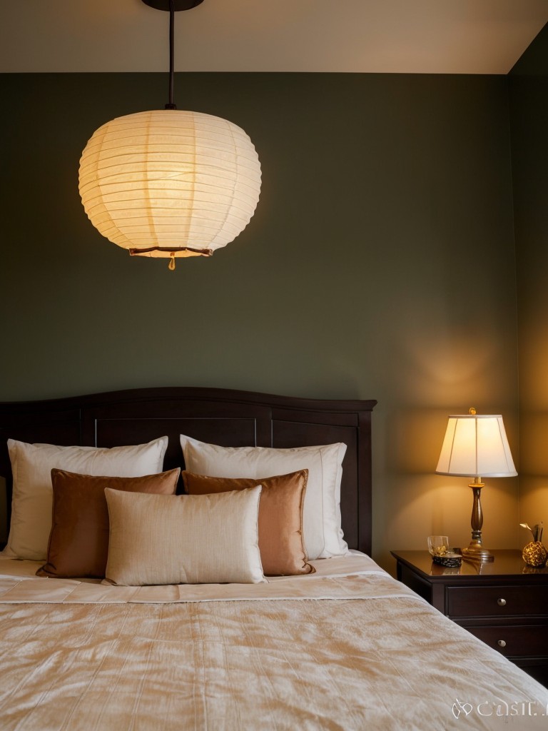 Creating a Calm Asian Bedroom Retreat: Illuminate with Soft Lanterns & Warm Pendant Lights