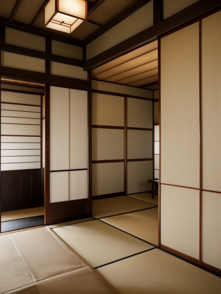 Japanese-Inspired Bedroom Oasis: Transform Your Apartment with Noren Curtains!