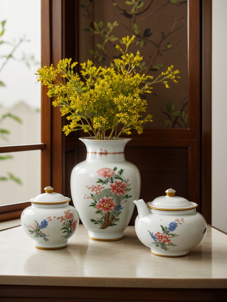 Transform Your Bedroom with Asian Design. Showcase Hand-Painted Chinese Porcelain for Charm!