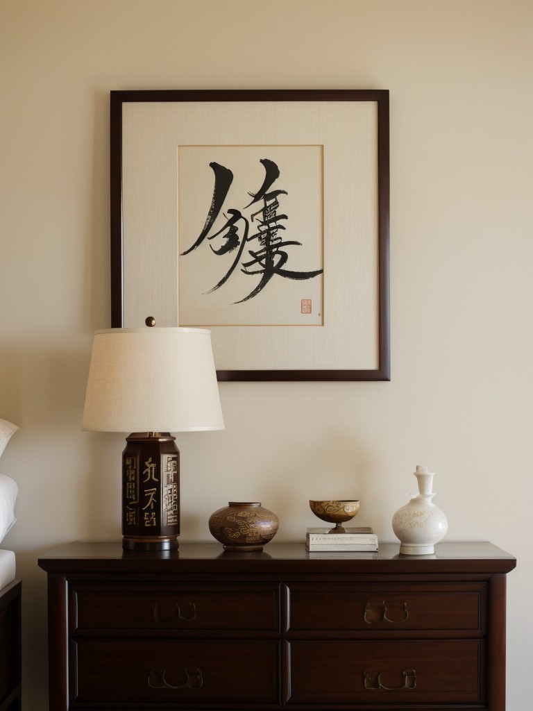 Elevate Your Bedroom with Asian Calligraphy Decor!