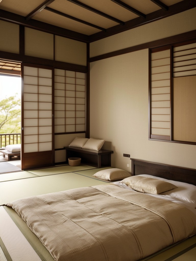 Zen-inspired Asian Bedroom: Traditional meets modern for a tranquil space.