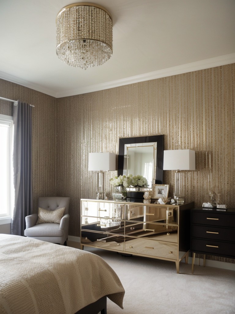 Sleek & Sparkling: Elevate Your Apartment with Contemporary Glam Bedrooms