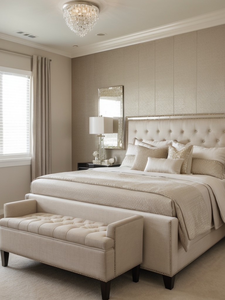 Sparkling Glam Bedrooms: Elevate Your Apartment with Neutral Tones