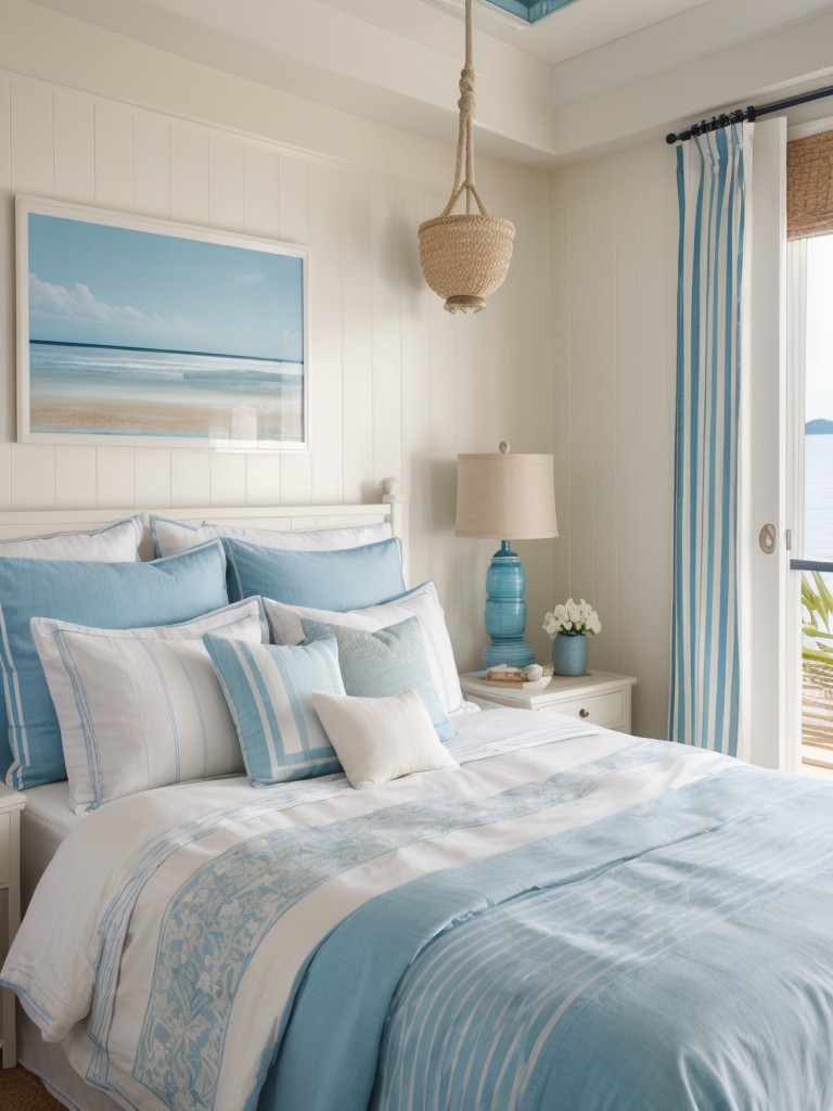 Coastal-inspired Bedroom Retreat with Asian Flair!