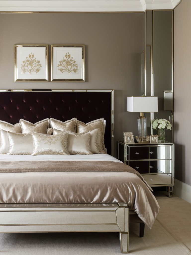 Glam up your bedroom with Asian-inspired luxury. Velvet, mirrors, and crystals for an opulent oasis.