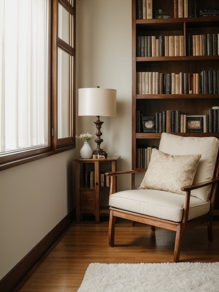 Cozy Asian-Inspired Bedroom Retreat: Create a Peaceful Reading Nook in Your Apartment