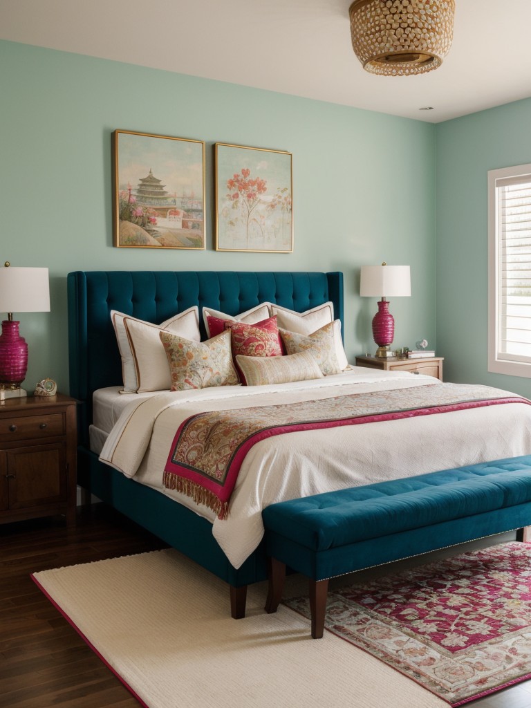 Asian-Inspired Apartment Magic: Transform Your Bedroom with Color!