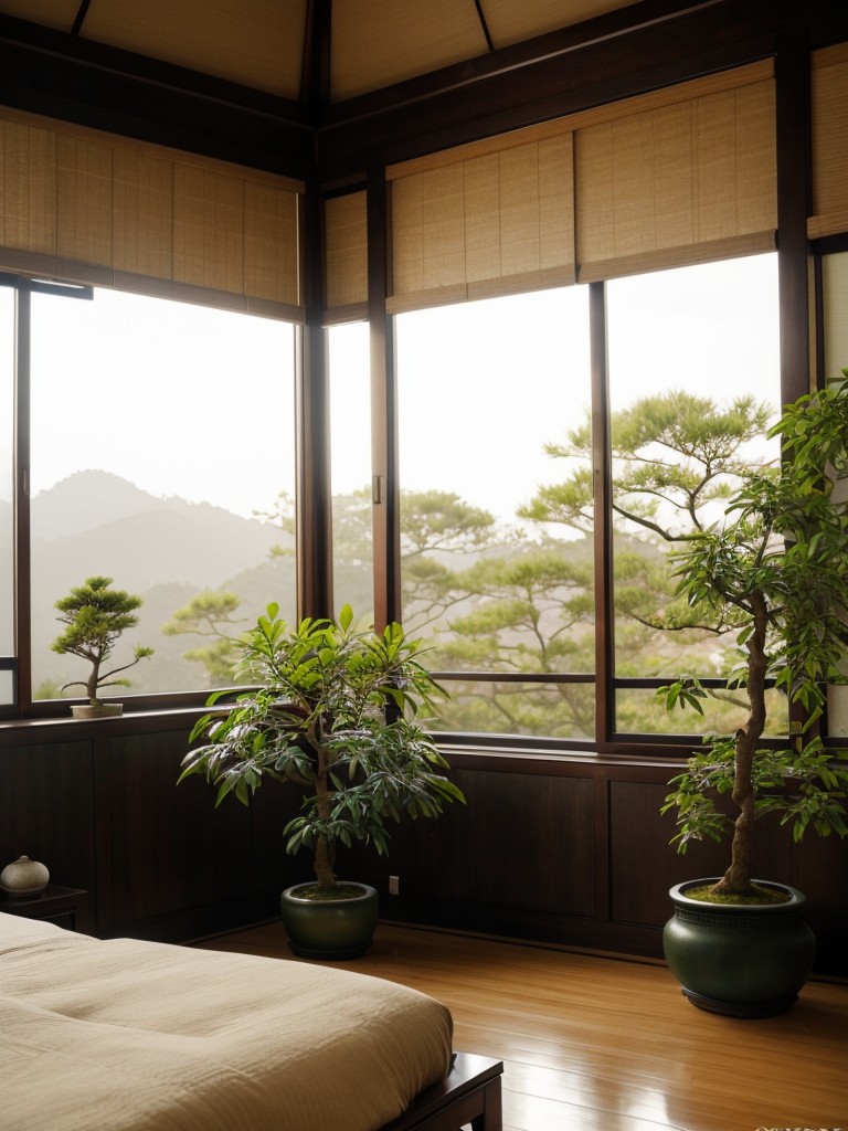 Create a Tranquil Oasis: Asian Bedroom Decor with Indoor Plants & Bonsai