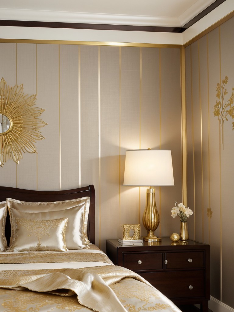 Asian-Inspired Bedroom Bliss: Add Glamour with Gold & Silk!