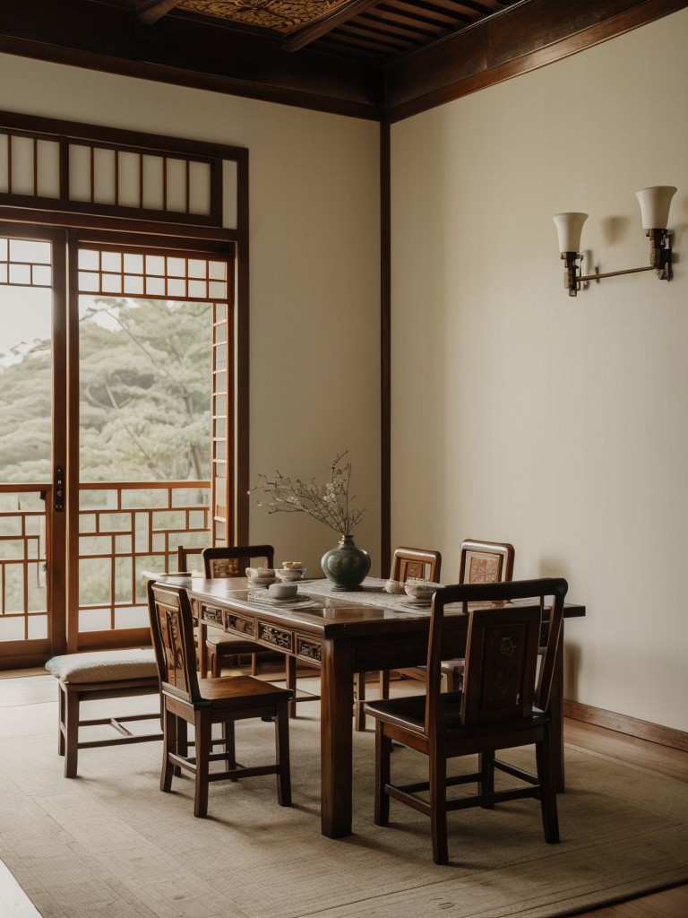 Asian-inspired Apartment: Korean Elegance with Antique Furniture & Delicate Ceramics