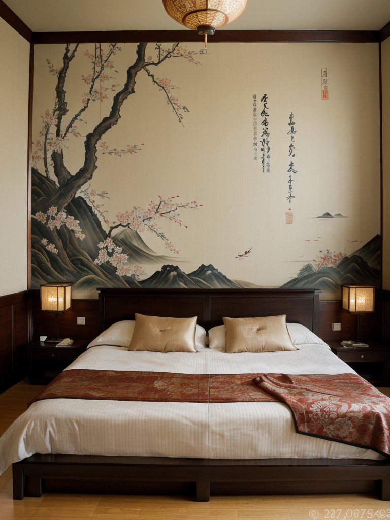 Transform Your Bedroom with Asian-Inspired Mural Art