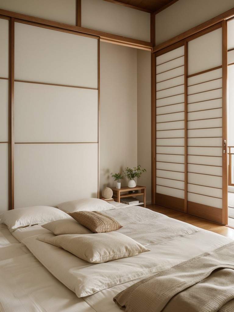 Japanese-Inspired Minimalist Bedroom: Serene and Uncluttered Decor Ideas