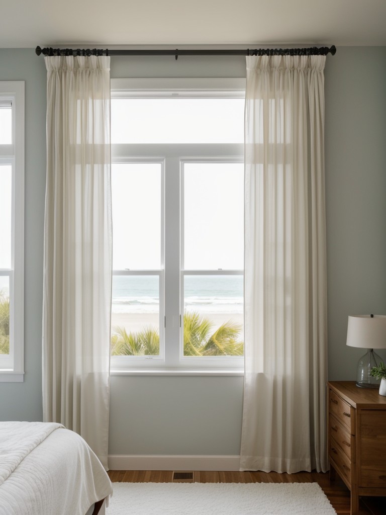 Beachy Apartment Vibes: Sheer Curtains for a Coastal Retreat