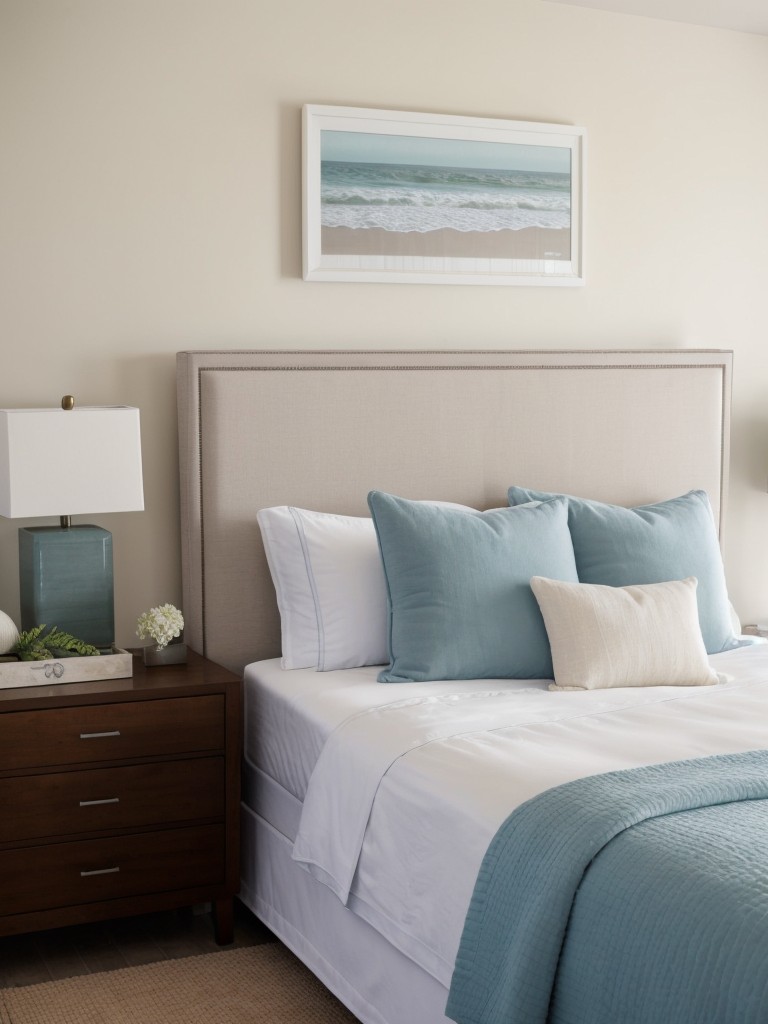 Beach-inspired bedroom bliss: Create relaxation with a plush oversized headboard.