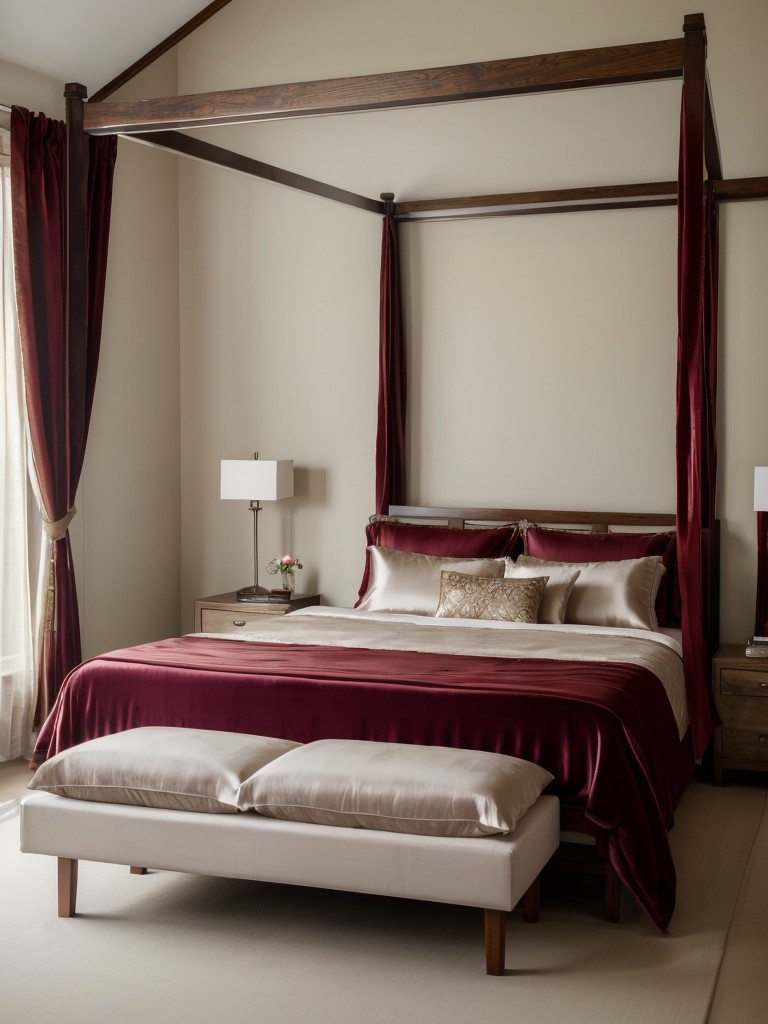 Timeless Asian-Inspired Bedroom: Elevate with Jewel-Tone Bedding