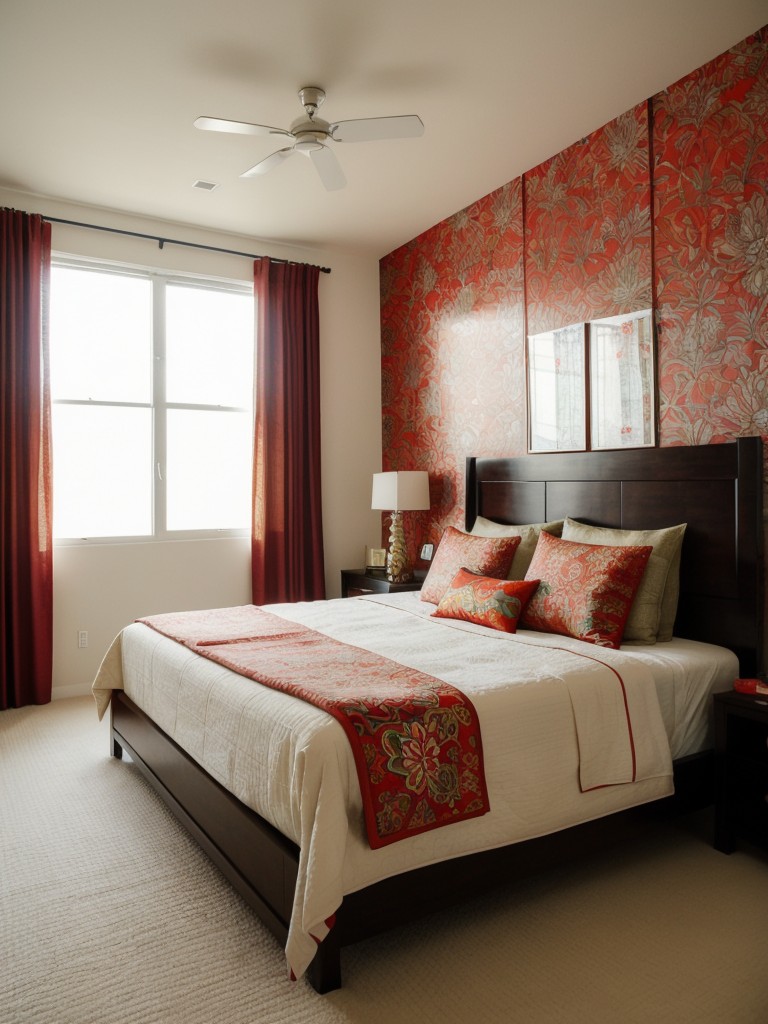 Maximalist Asian Bedroom: Bold Patterns and Vibrant Colors