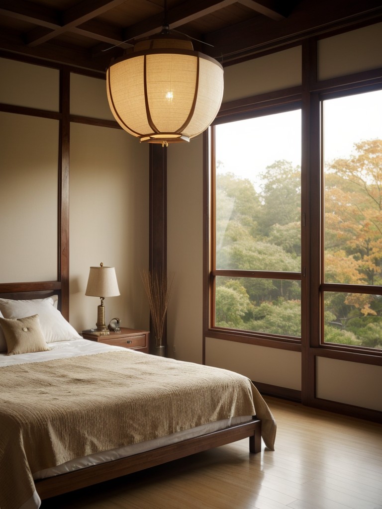 Serene Asian Bedroom: Create Tranquility with Soft Lighting