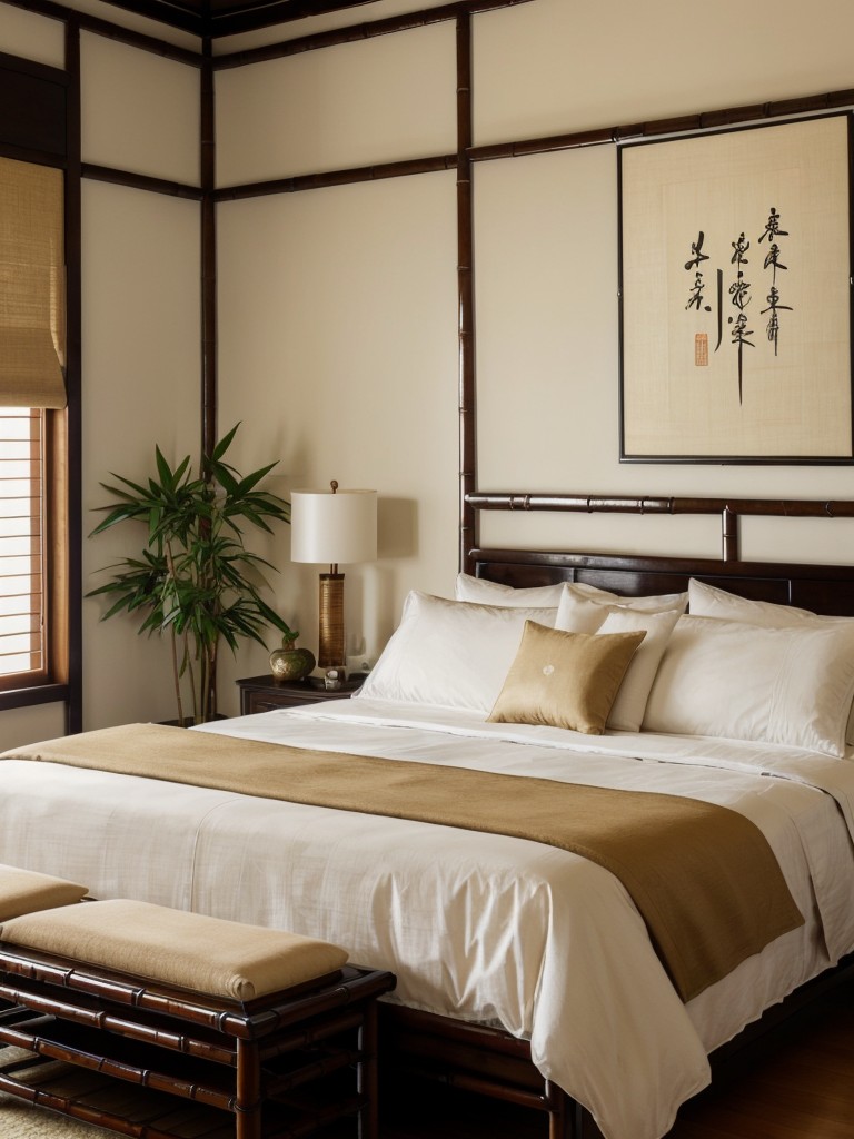 Stylish Apartment: Elevate Your Bedroom with Asian-Inspired Decor!