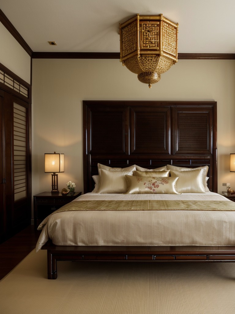 Serene Asian Bedroom: Timeless Elegance for Your Apartment