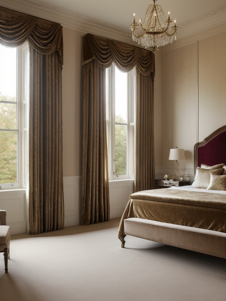 Luxurious Bedroom Makeover: Elevate Your Space with Opulent Drapes.