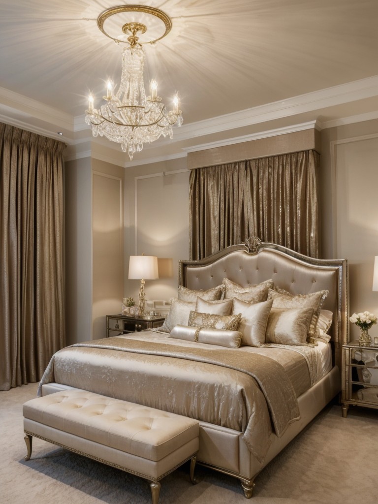 Glam Up Your Bedroom with Chic Lighting: Crystal Chandeliers & Sconces!