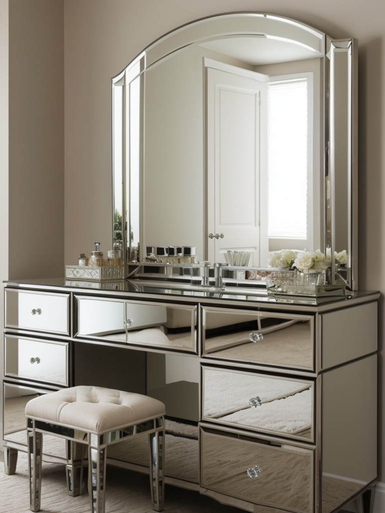 Glam up your apartment with sparkling mirrored furniture!