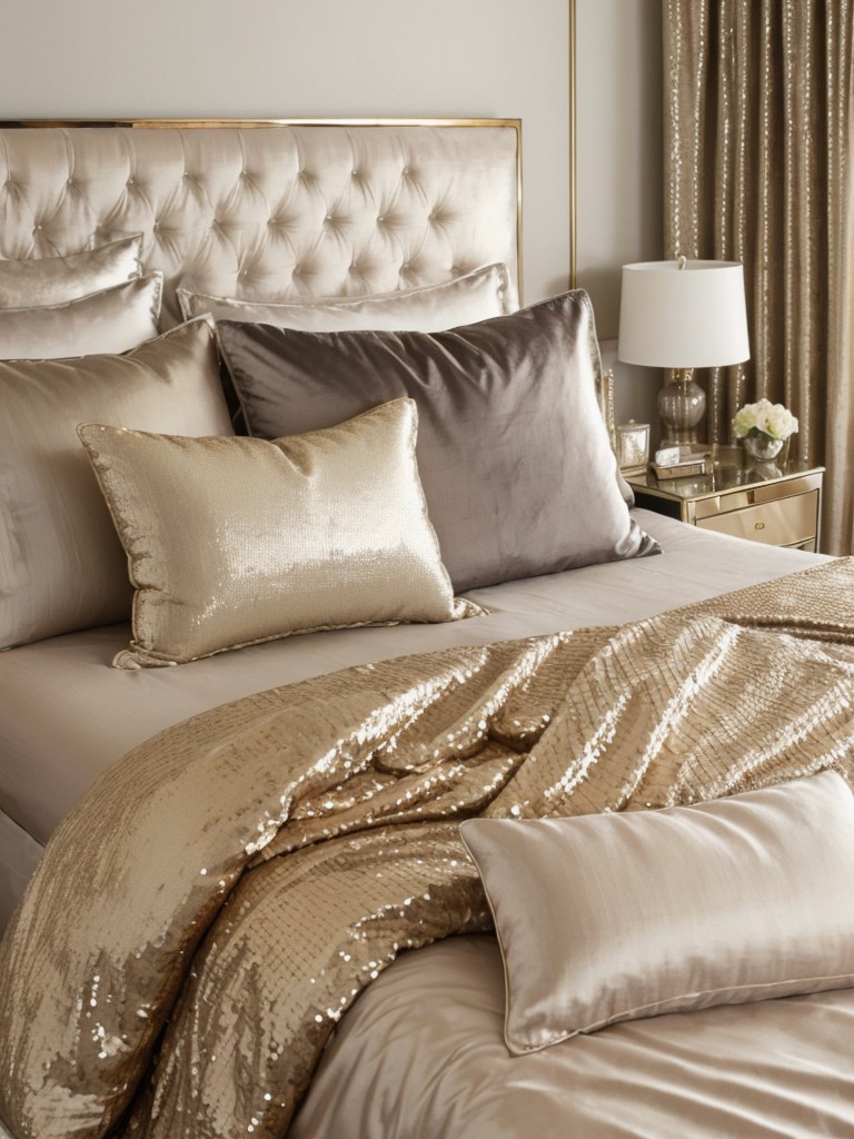 Sparkle and Shine: Glam Up Your Bedroom with Metallic Accents!