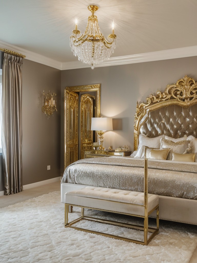 Sparkle and Shine: Glam Bedroom Ideas with Metallic Accents!