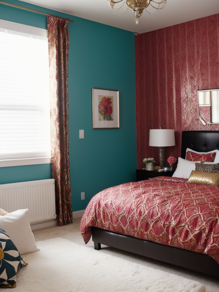 Glam up your apartment with bold and vibrant bedroom decor ideas!