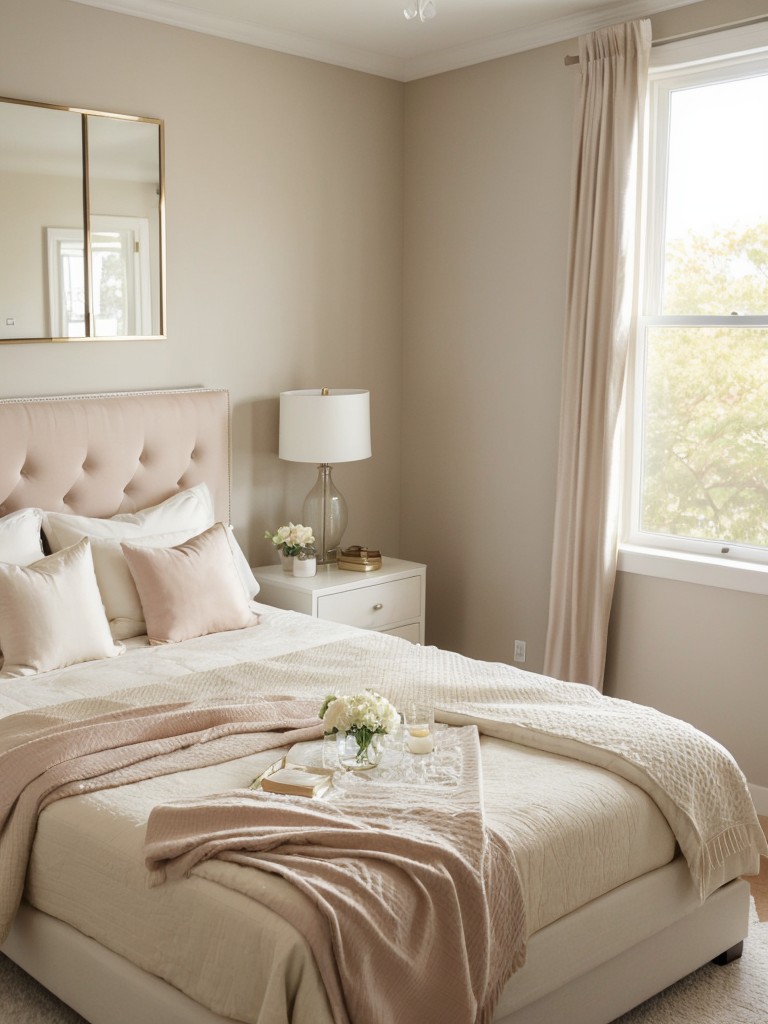 Create a Serene Apartment Bedroom with Glamorous Decor