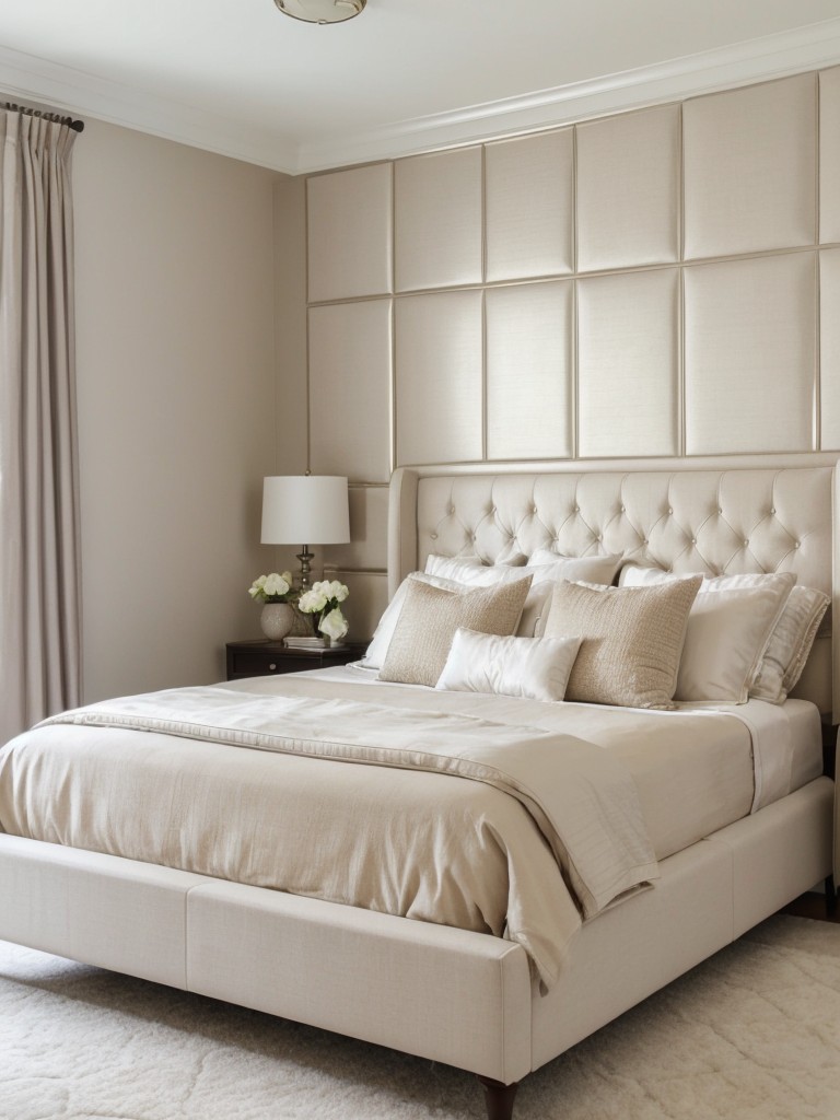 Chic Apartment Bedroom Inspiration: Tufted Headboard Styling!