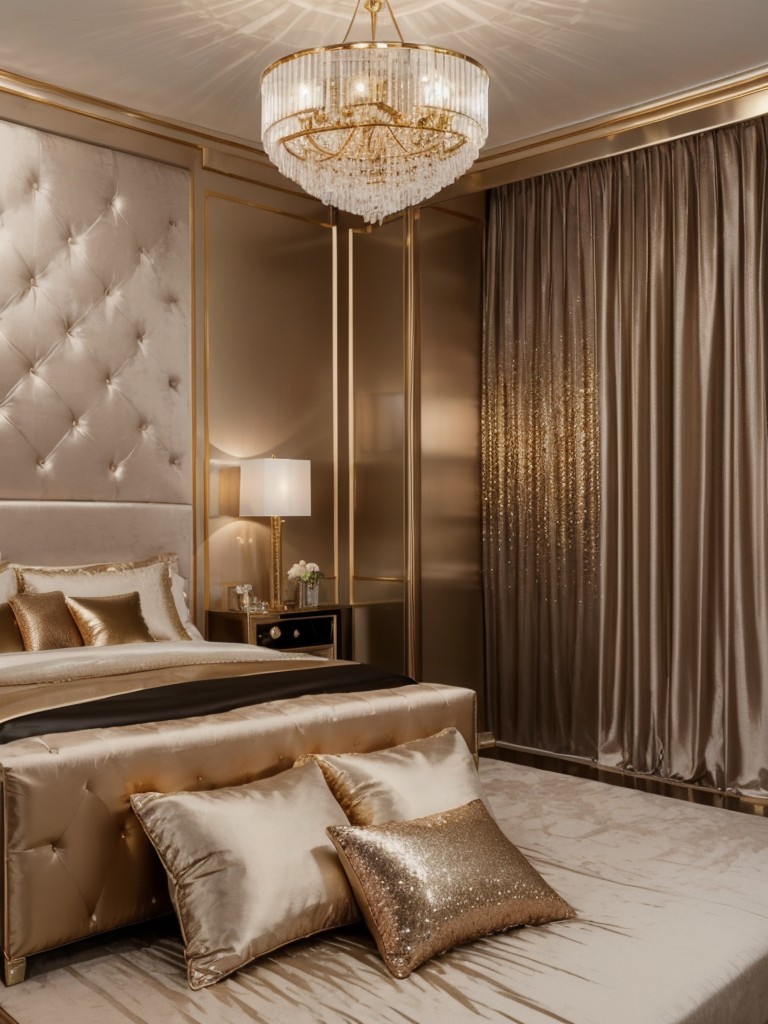 Chic & Glam Bedroom: Embrace Metallic Colors for a Memorable Space!