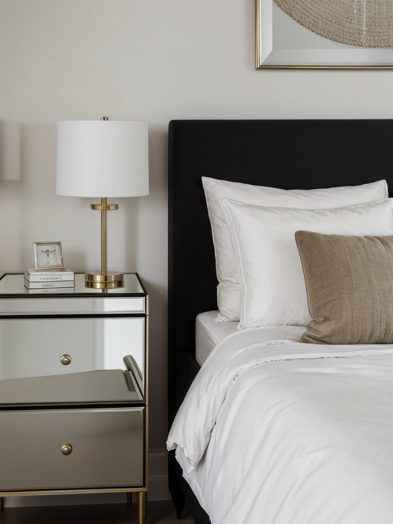 Glam up your bedroom with metallic accents!