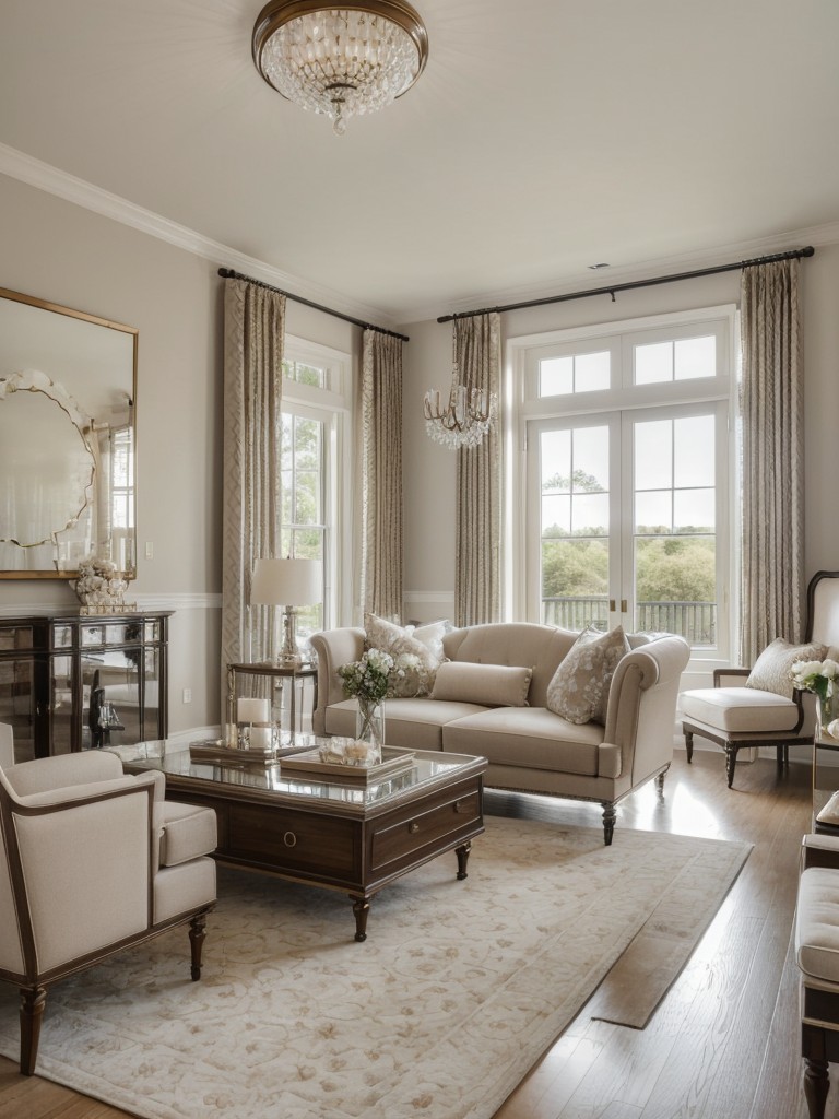 Regal Bedroom Vibes: Cozy Seating and Chic Coffee Table for an Inviting Focal Point!