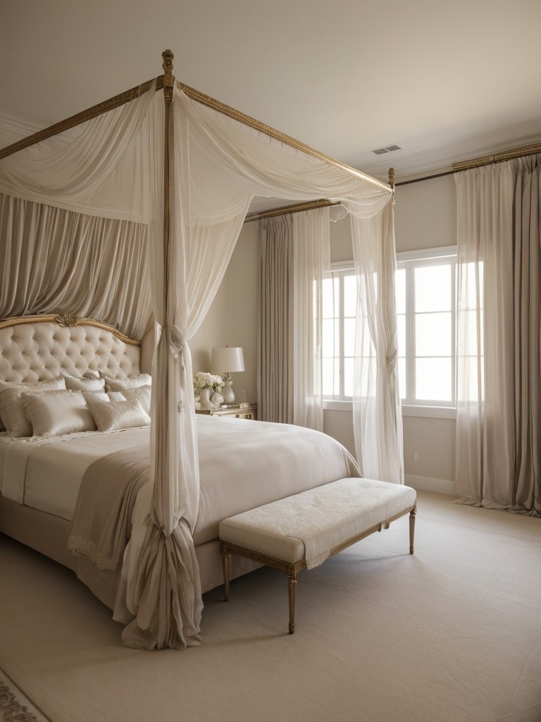 Bedroom Bliss: Create a Dreamy and Regal Oasis with a Four-Poster Bed!