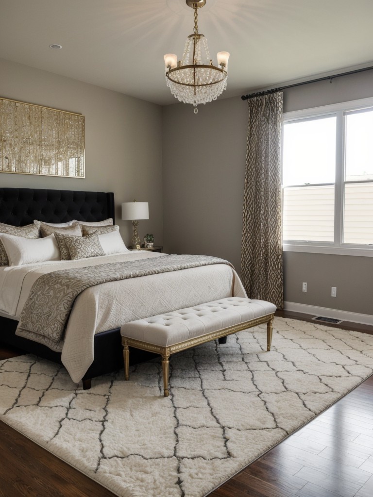 Regal Bedroom Vibes: Transform Your Space with a Stunning Area Rug!