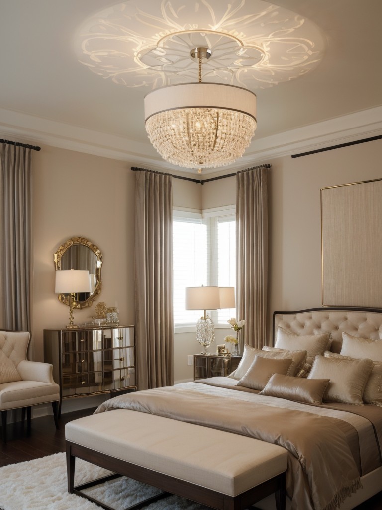 Serene Apartment Haven: Luxurious Bedroom Decor & Dimmable Lighting