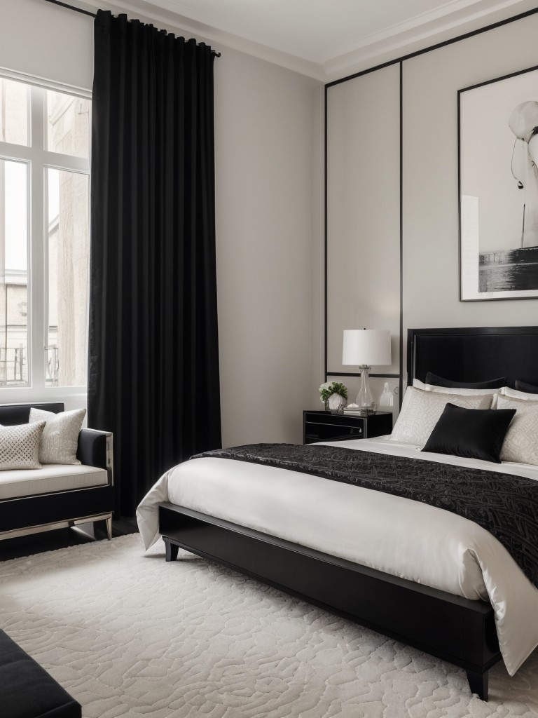 Timeless Black and White Bedroom Decor for a Serene Apartment Haven