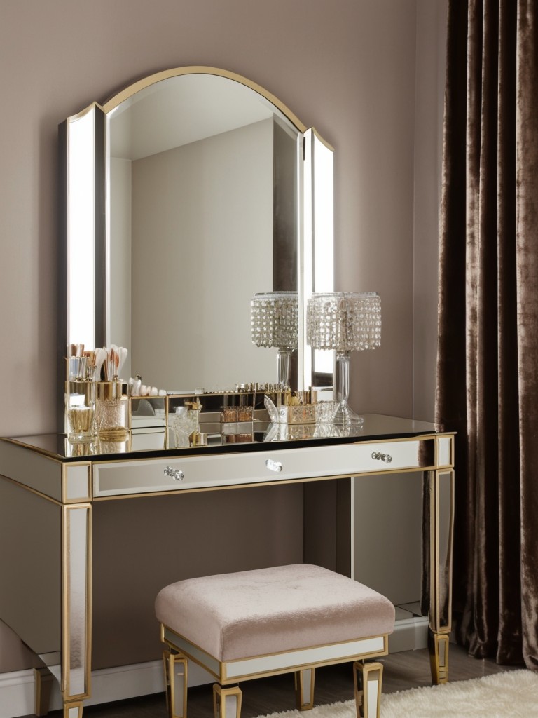 Glam up your bedroom with a luxurious vanity area!