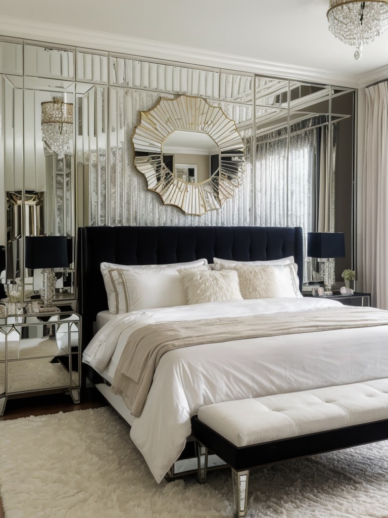 Glam it up: Elevate your apartment with chic bedroom decor touches.