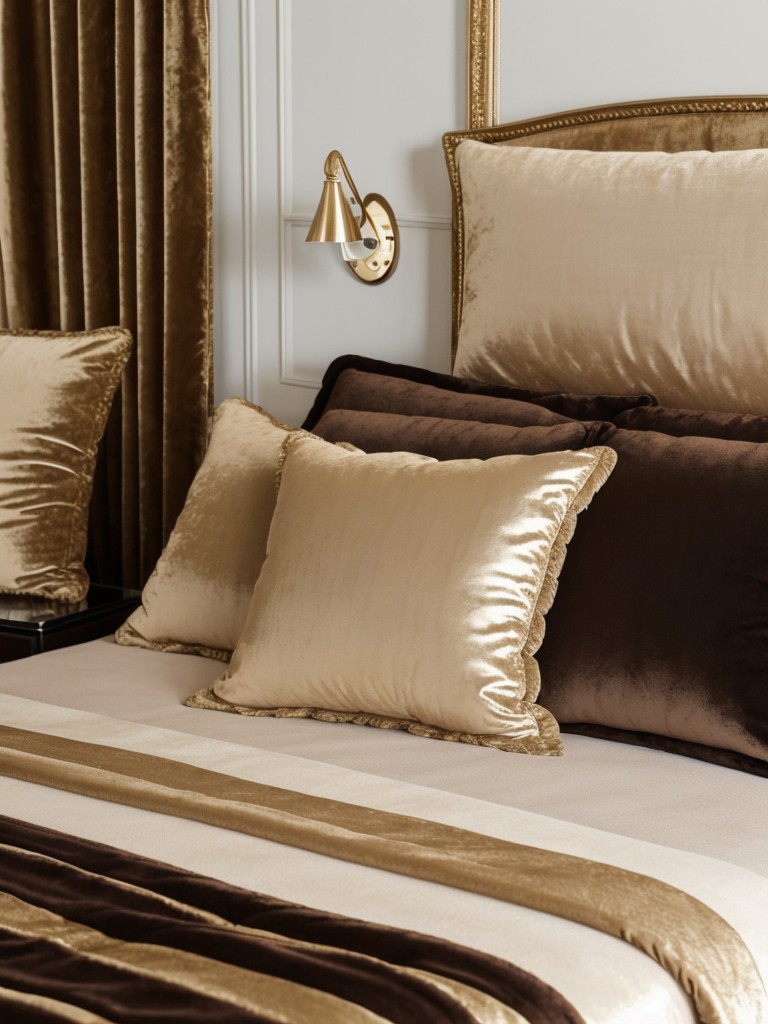 Opulent Bedroom Decor: Velvet Pillows & Textured Throws for a Luxe Home