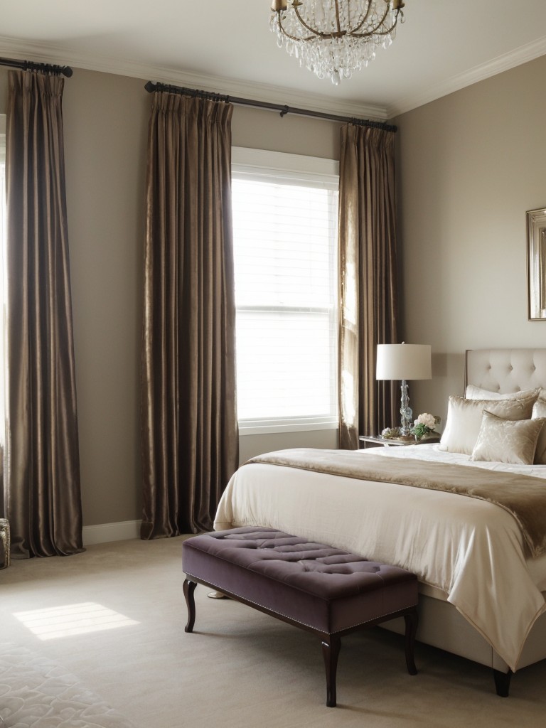 Glam up your bedroom with luxurious floor-to-ceiling drapes!